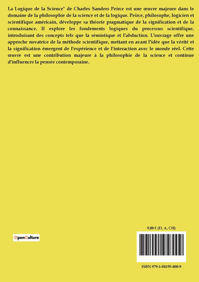 La logique de la science