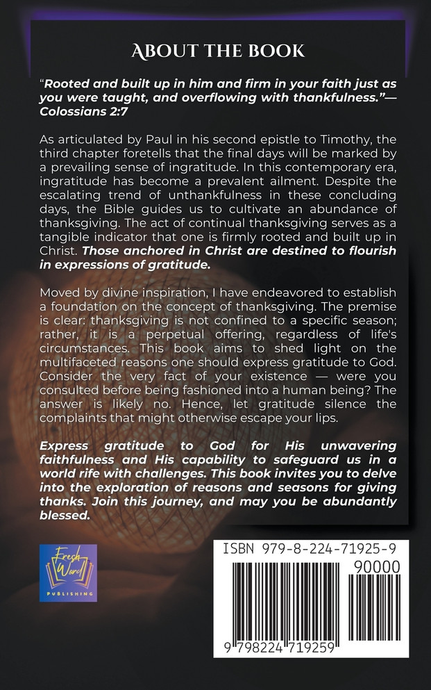 Reasons and Seasons to give thanks to God