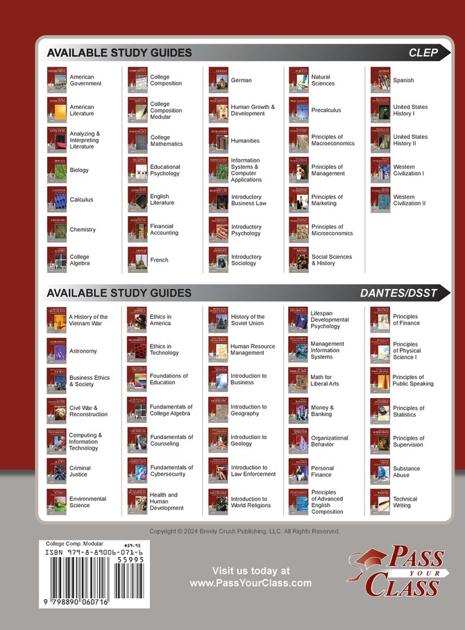 College Composition Modular CLEP Test Study Guide
