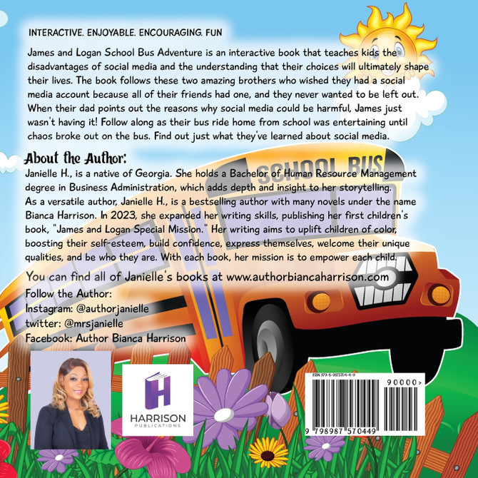 James and Logan School Bus Adventure (a Book about Social Media)