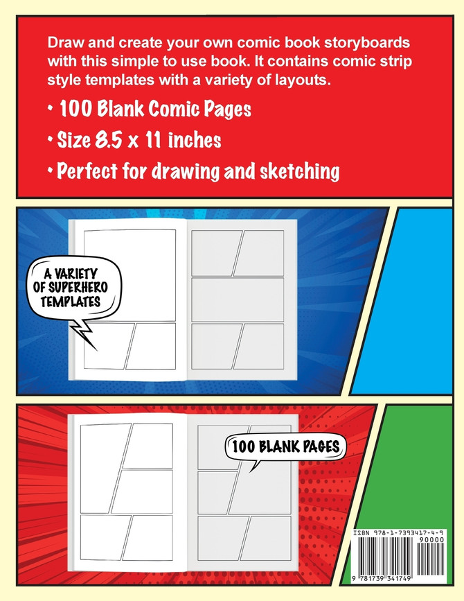 Blank Comic Book Draw Tour Own Comics