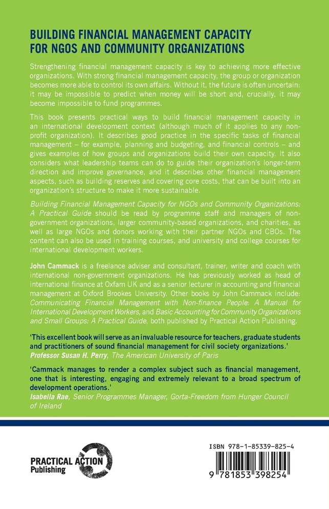 Building Financial Management Capacity for NGOS and Community Organizations