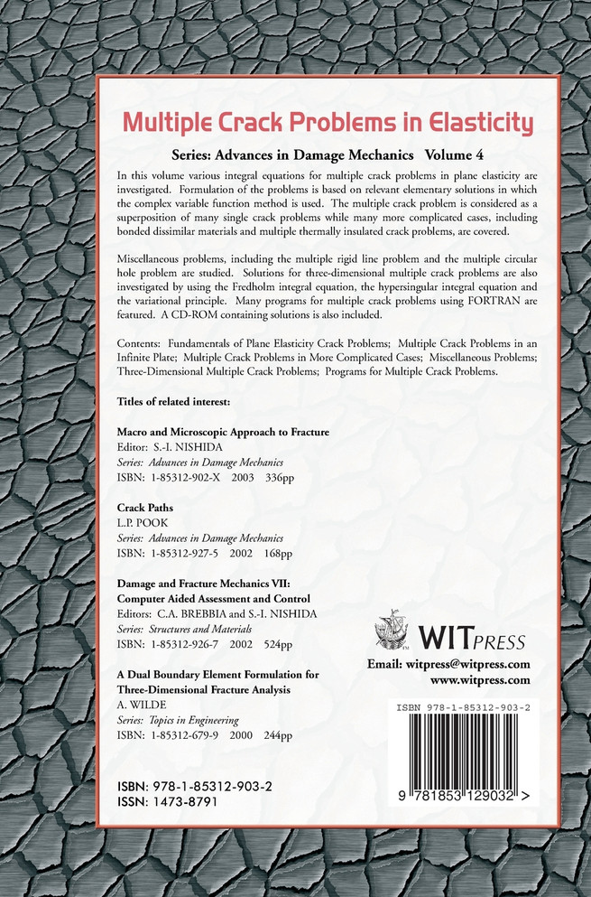 Multiple Crack Problems in Elasticity