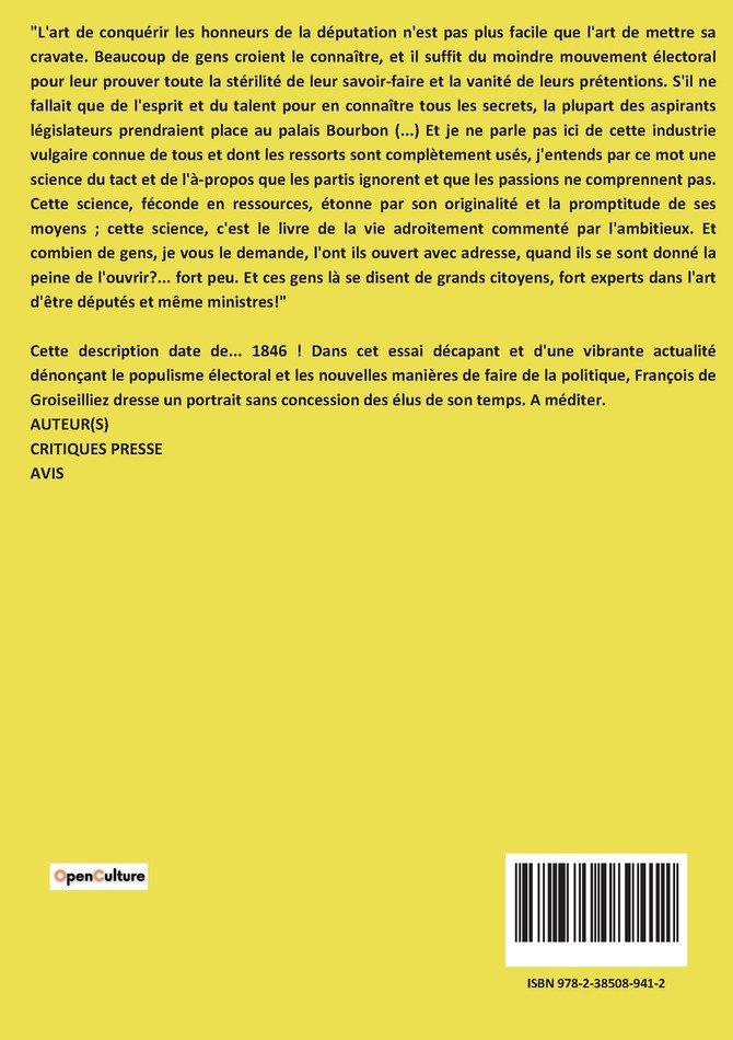 L'art de devenir député et même ministre par un oisif qui n'est ni l'un ni l'autre