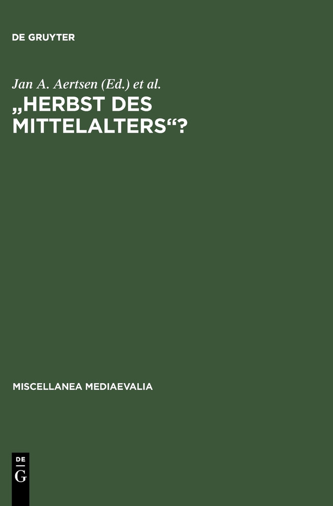 "Herbst des Mittelalters"?