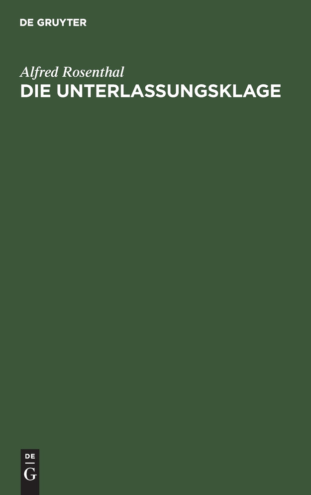 Die Unterlassungsklage