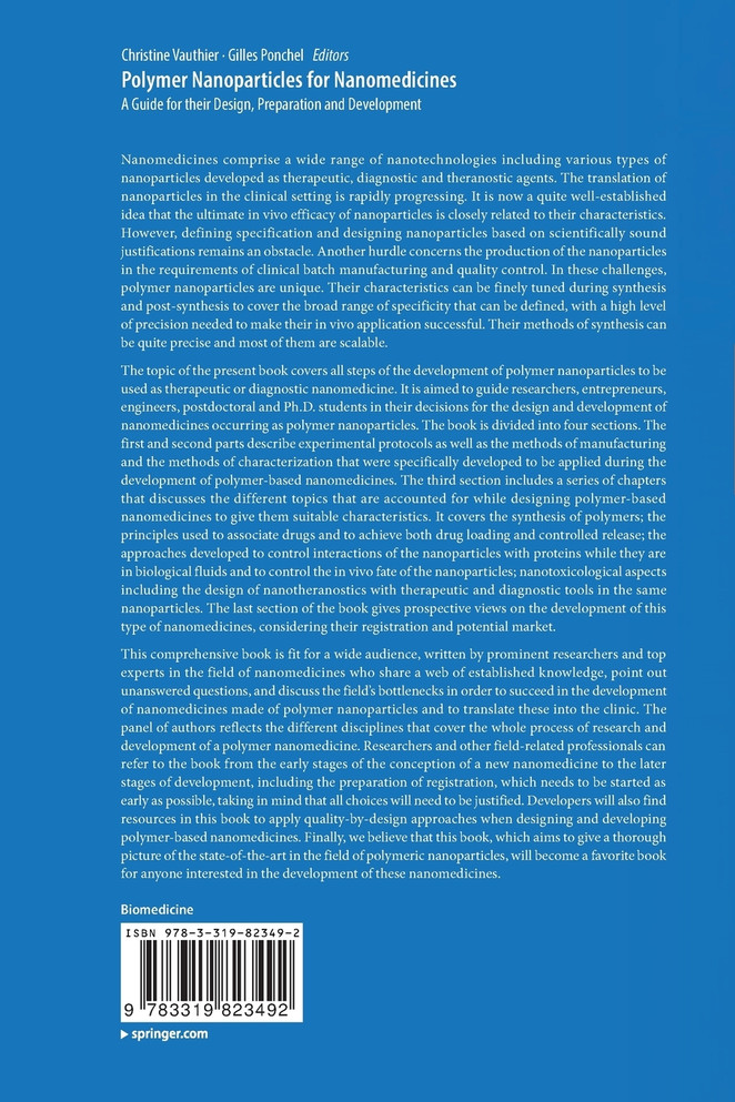 Polymer Nanoparticles for Nanomedicines