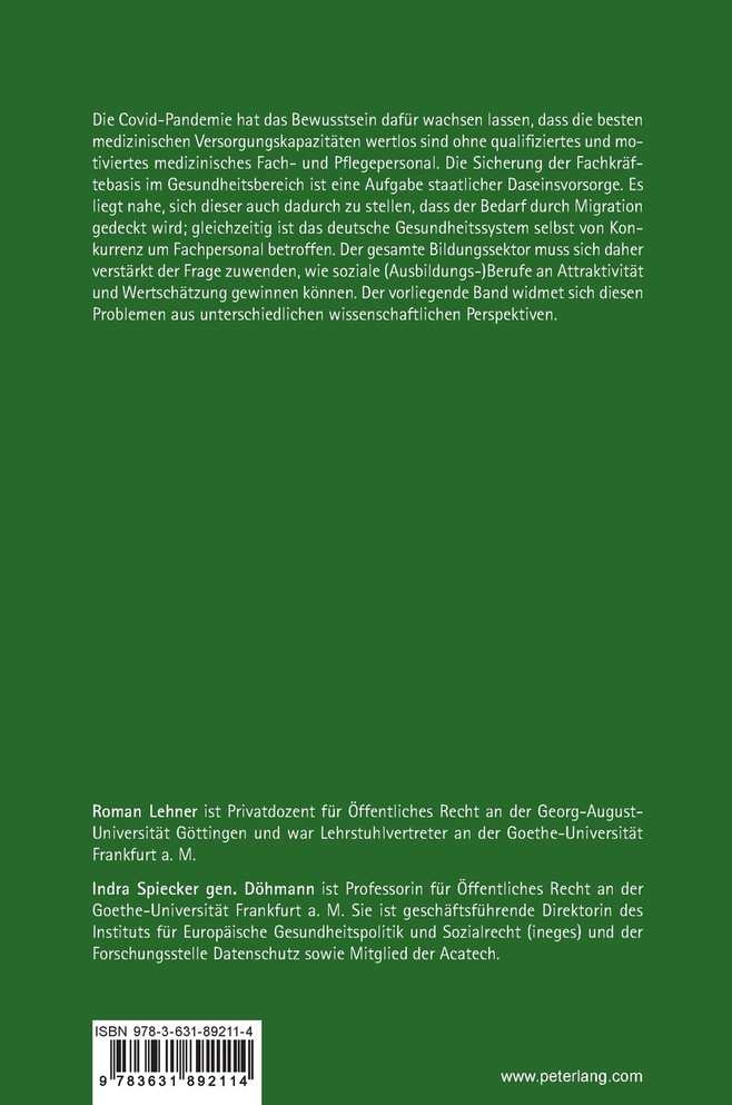 Die Zukunft der Gesundheitsberufe in Bildung und Migration