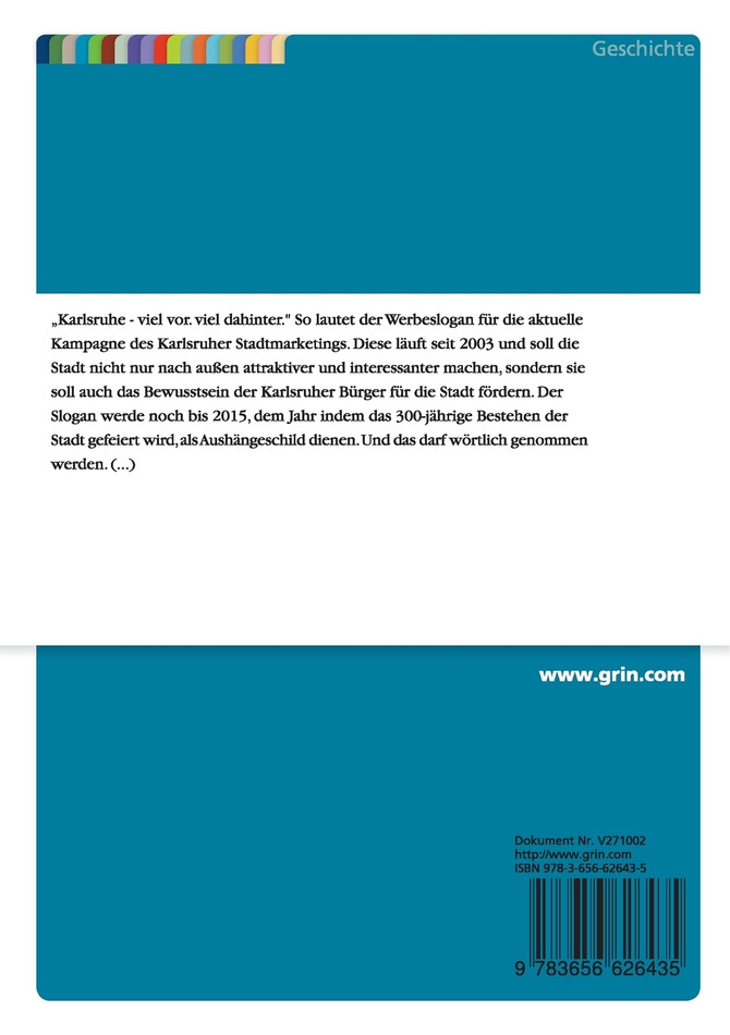 Die Stadt Karlsruhe. Von der barocken Planstadt zur Residenz des Rechts