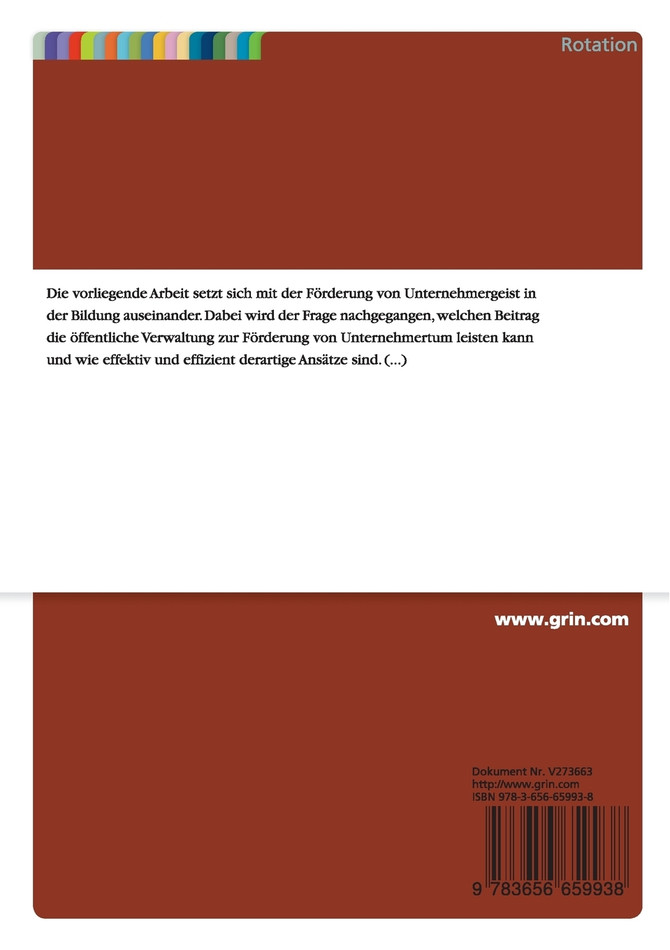 Die öffentliche Verwaltung für Unternehmertum