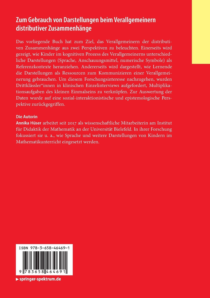 Zum Gebrauch von Darstellungen beim Verallgemeinern distributiver Zusammenhänge