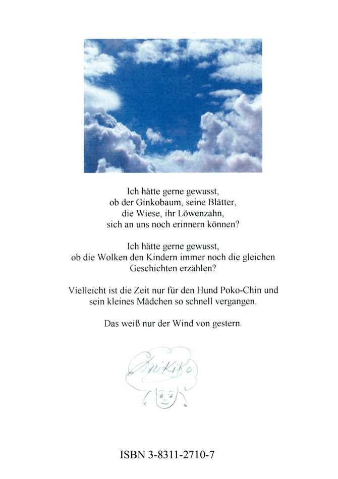 Der Hund Poko-Chin und sein kleines Mädchen