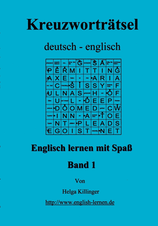 Englisch lernen mit Spaß. Kreuzworträtsel deutsch-englisch