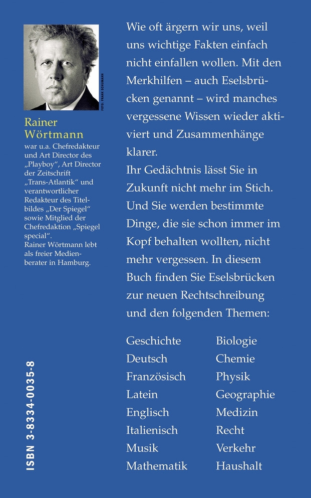 Leicht lernen mit Eselsbrücken