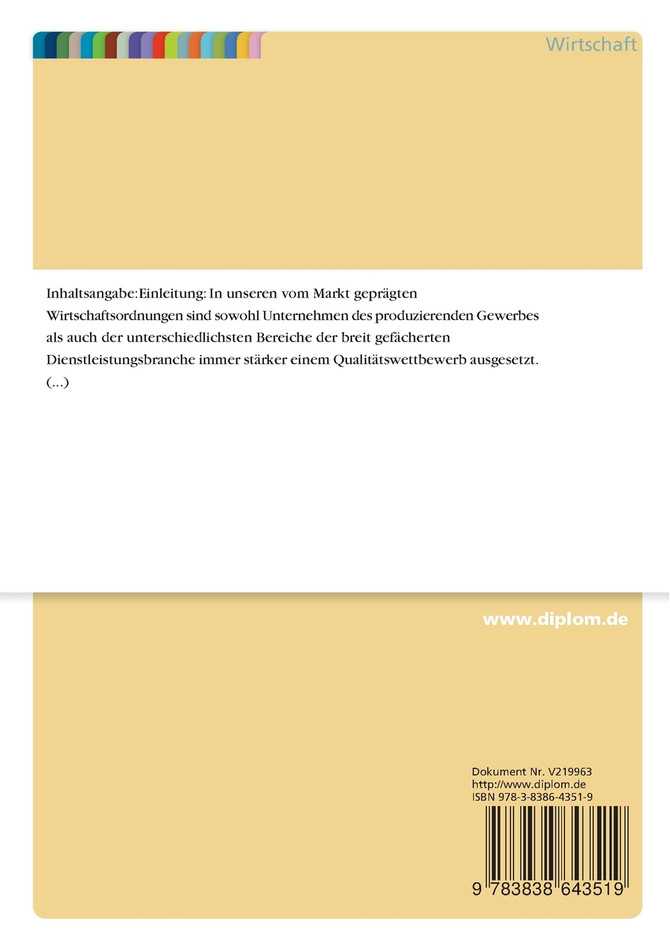 Qualitätsmanagement in Dienstleistungsunternehmen