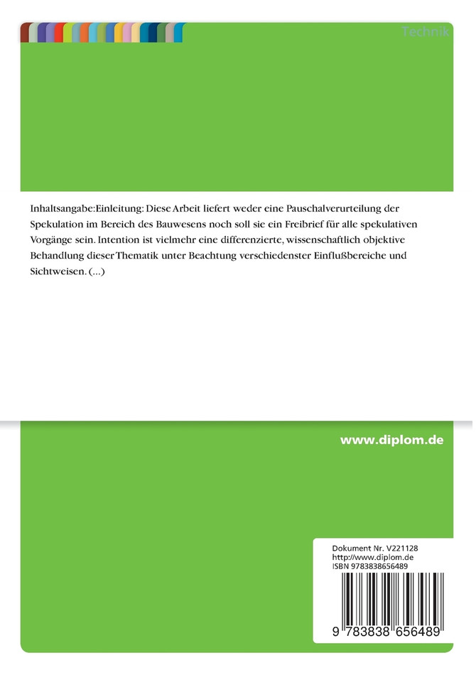 Spekulation in der Bauwirtschaft
