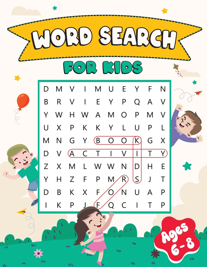 Word Search Book for Kids Ages 6-8
