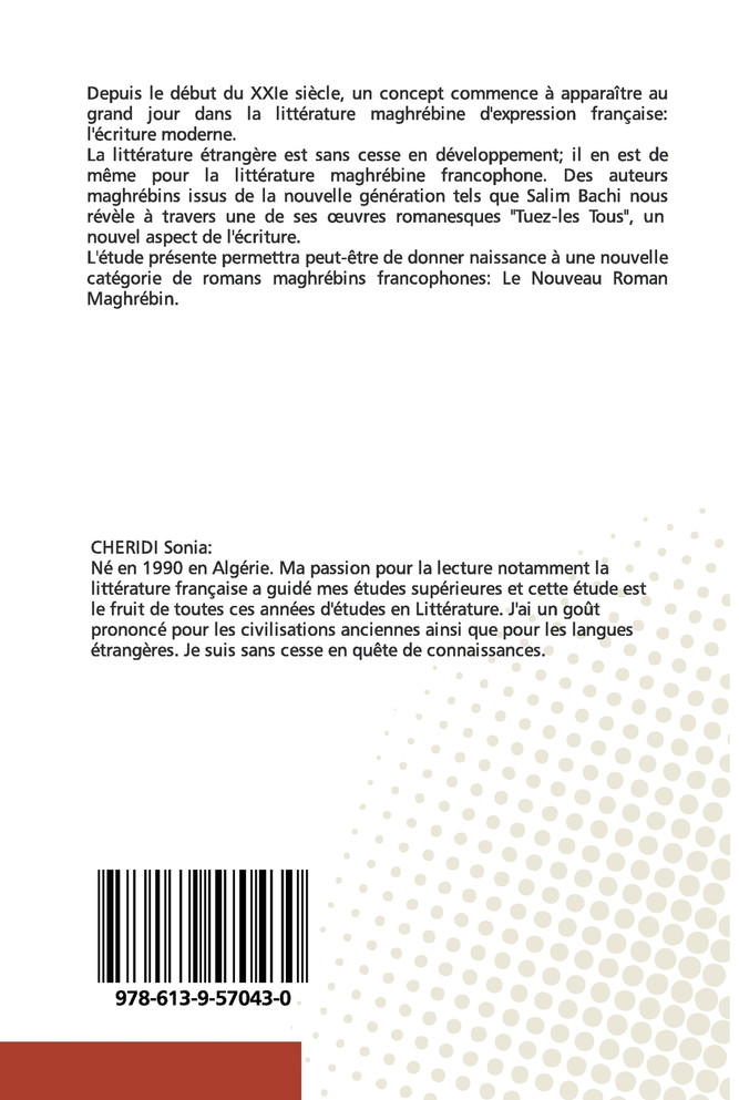 Étude de l'écriture moderne dans "Tuez-les Tous" de Salim Bachi