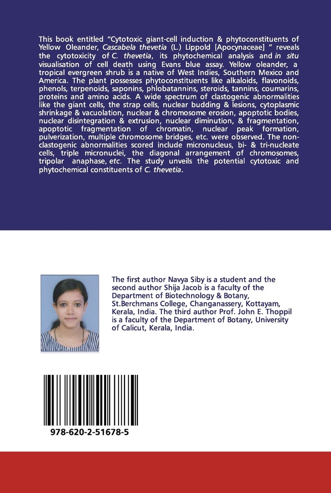 Cytotoxic giant-cell induction & phytoconstituents of Yellow Oleander