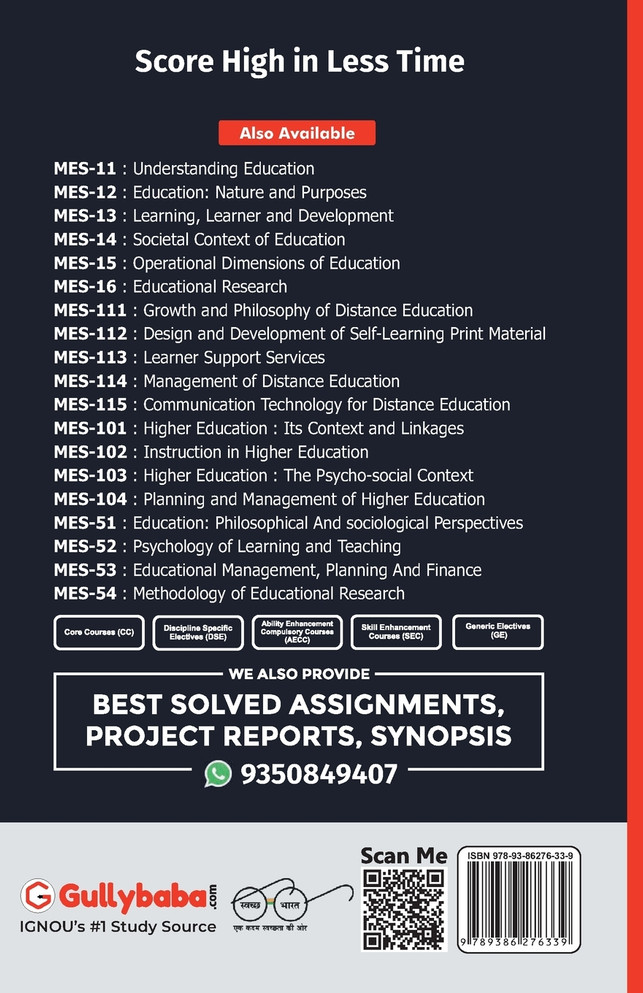 MES-101 Higher Education