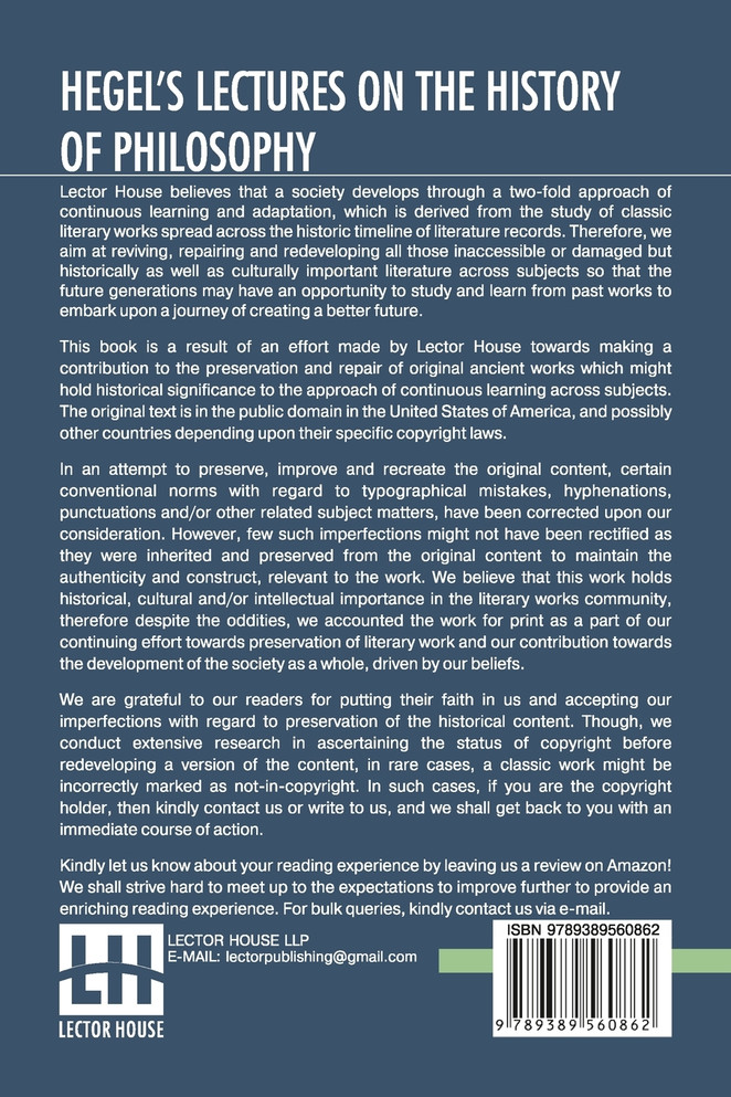 Hegel's Lectures On The History Of Philosophy (Complete)