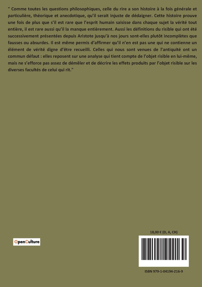 Le rire et le comique dans l'esprit et dans l'art