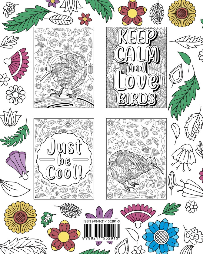 Kiwi Birds Coloring Book