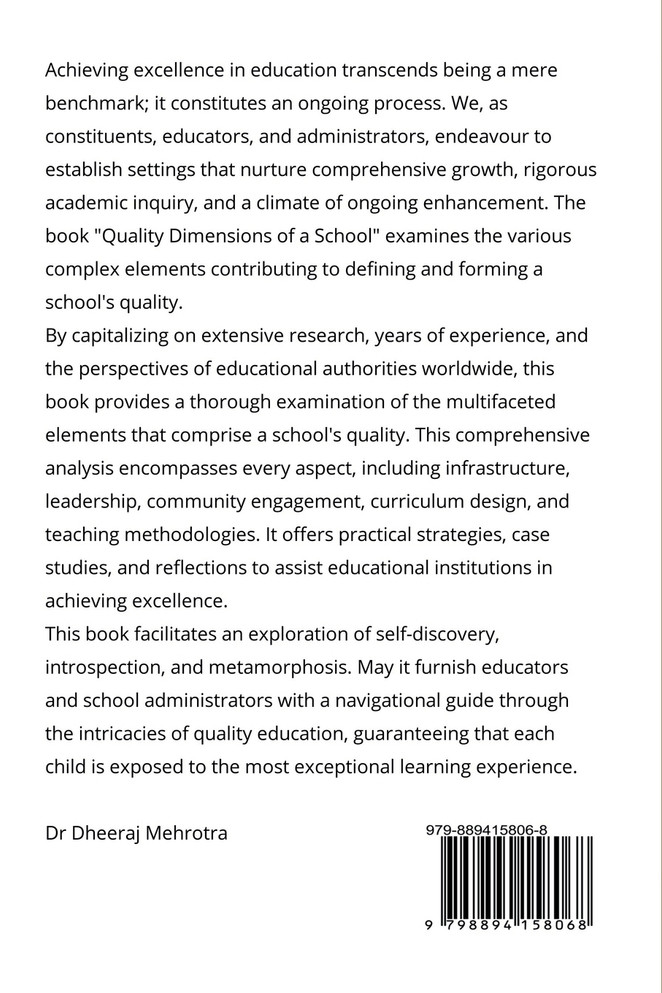 Quality Dimensions of a School