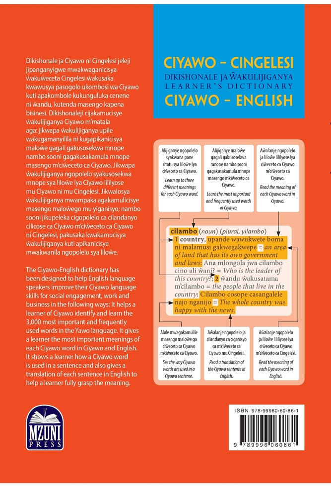 Ciyawo - Cingelesi Dikishonale Ja Wakulijiganya / Learner's Dictionary Ciyawo - English