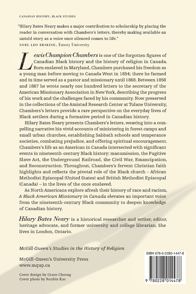 Black American Missionary in Canada