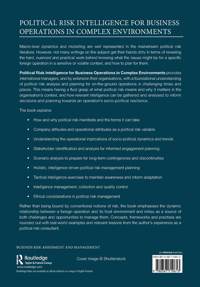 Political Risk Intelligence for Business Operations in Complex Environments