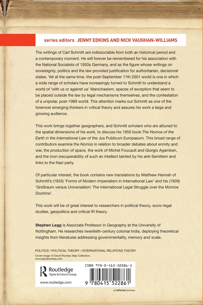 Spatiality, Sovereignty and Carl Schmitt