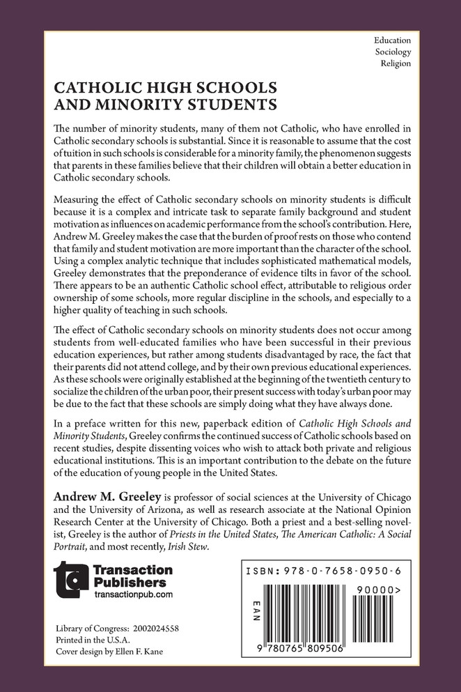 Catholic High Schools and Minority Students