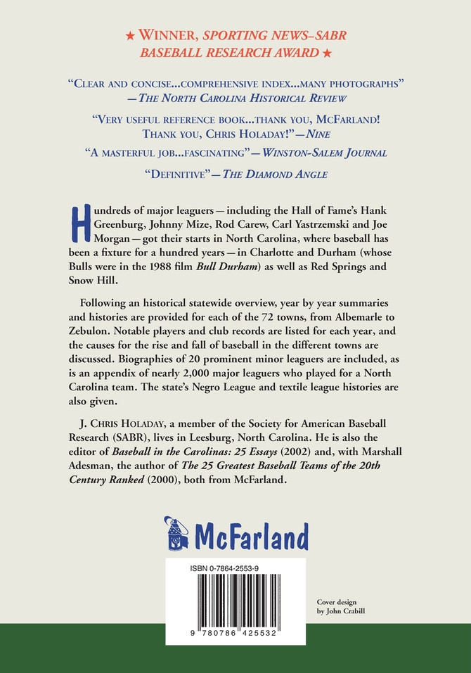 Professional Baseball in North Carolina