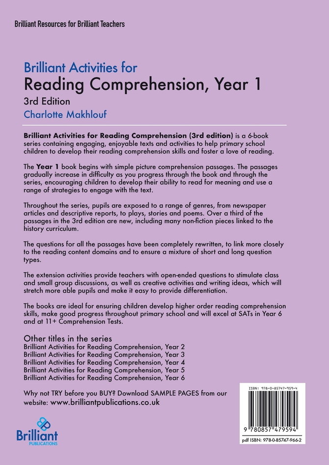 Brilliant Activities for Reading Comprehension, Year 1