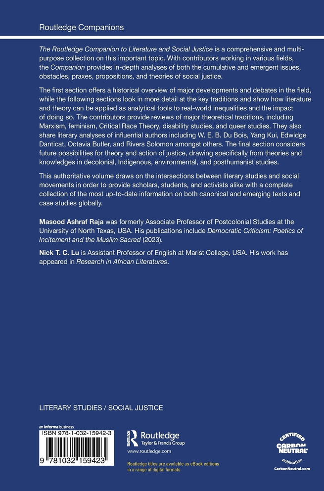 The Routledge Companion to Literature and Social Justice