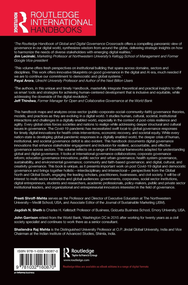 The Routledge Handbook of Global and Digital Governance Crossroads