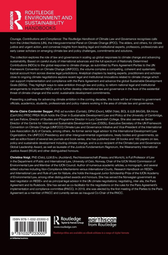 Routledge Handbook of Climate Law and Governance