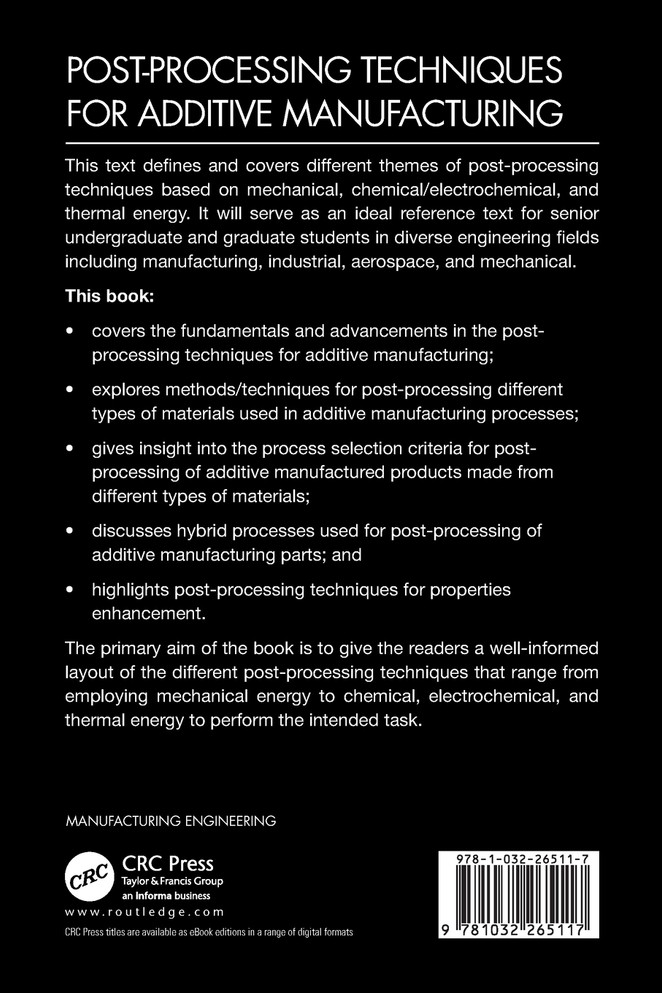 Post-processing Techniques for Additive Manufacturing