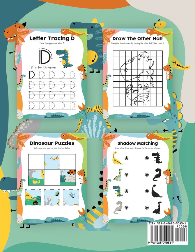 Dinosaurs Activity Workbook for Kids 3-6