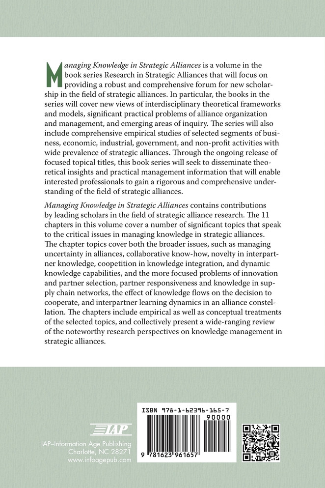 Managing Knowledge in Strategic Alliances