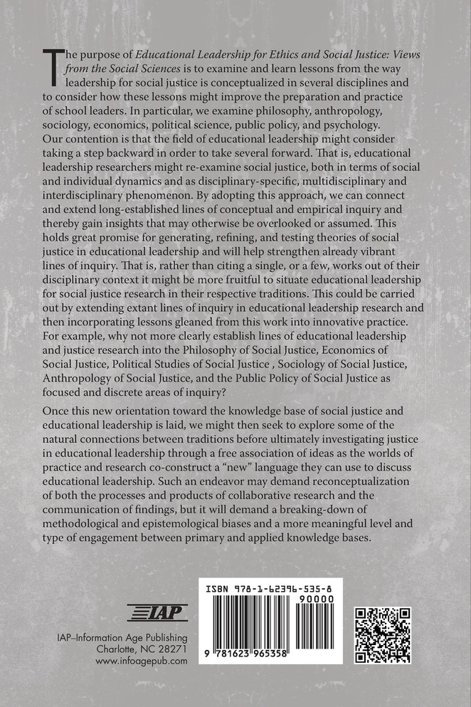 Educational Leadership for Ethics and Social Justice