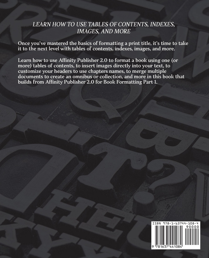 Affinity Publisher 2.0 for Book Formatting Part 2