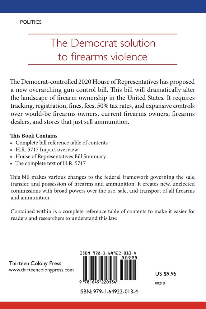 Democrat 2020 Gun Control Plan H.R.5717