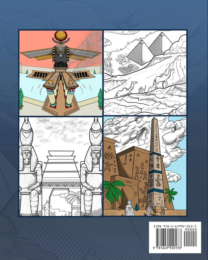 Egyptian Coloring Book for Adults