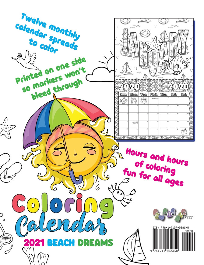 Coloring Calendar 2021 Beach Dreams