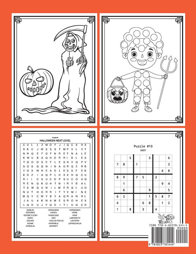 Halloween Activity Book for Kids Ages 4-8