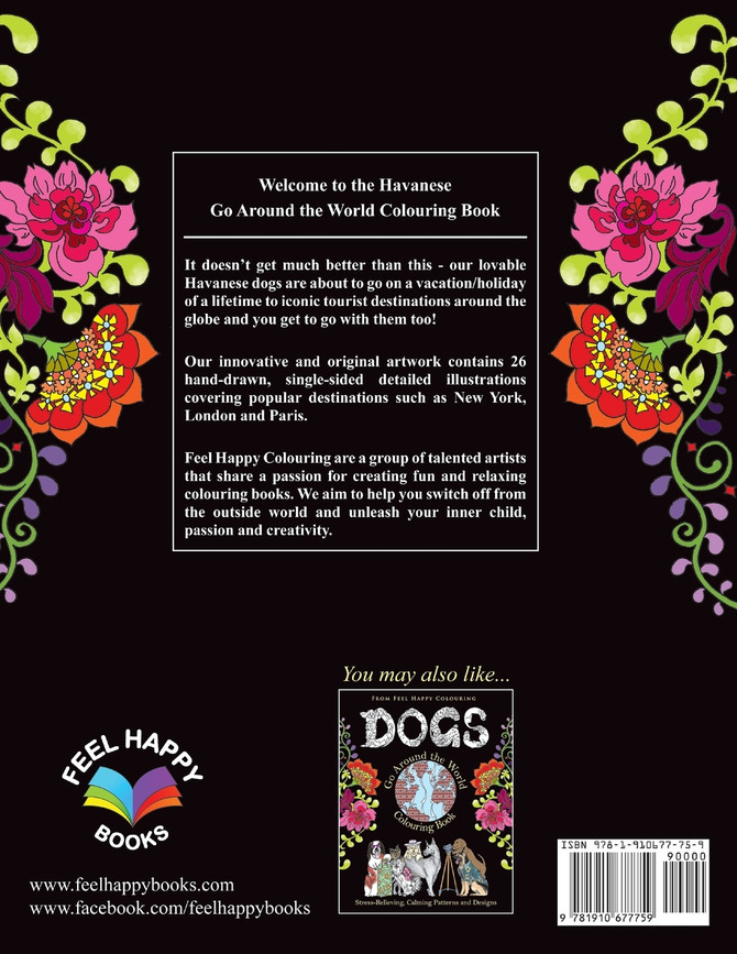 Havanese Go Around the World Colouring Book