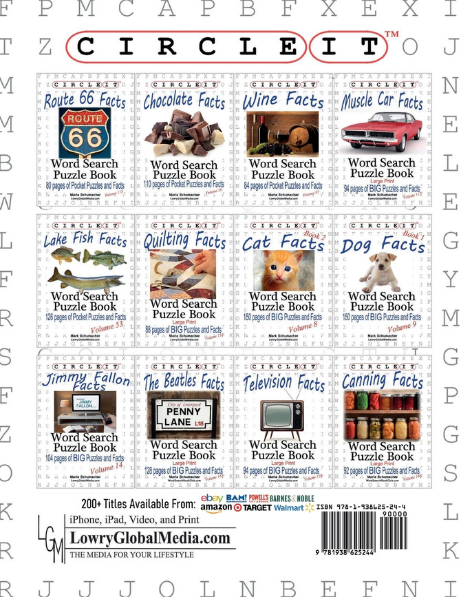 Circle It, Cat Facts, Book 1, Word Search, Puzzle Book