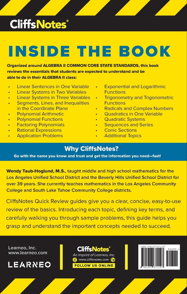 CliffsNotes Common Core Algebra II